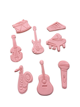 Load image into Gallery viewer, Music theme cookie cutter stamp - Drum Grand Piano Violin Microphone Saxophone Guitar Keyboard Keyboard