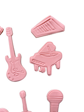 Load image into Gallery viewer, Music theme cookie cutter stamp - Drum Grand Piano Violin Microphone Saxophone Guitar Keyboard Keyboard