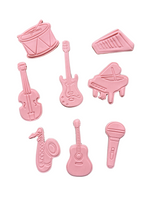 Load image into Gallery viewer, Music theme cookie cutter stamp - Drum Grand Piano Violin Microphone Saxophone Guitar Keyboard Keyboard
