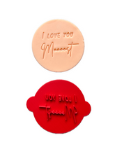 Load image into Gallery viewer, Highland cow Valentine's day Cookie Cutter Stamp mooost love in the hair