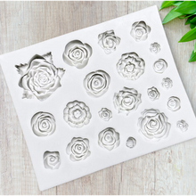 Load image into Gallery viewer, Assorted Roses Silicone Mini Rose Cookie Cake Fondant Sugarcraft Soap floral theme