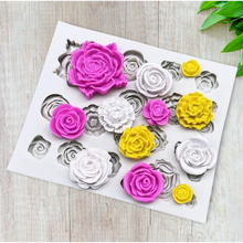 Load image into Gallery viewer, Assorted Roses Silicone Mini Rose Cookie Cake Fondant Sugarcraft Soap floral theme