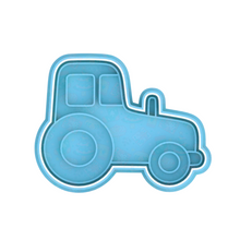 Load image into Gallery viewer, Vehicles Cookie Cutter Stamp tractor taxi firetruck police ambulance school bus double bus Beetle rubbish truck