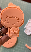 Load image into Gallery viewer, Chinese boy girl Cookie Cutter Stamp Mandarin Red Envelope debosser