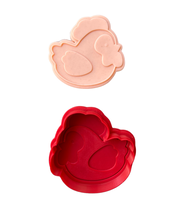 Load image into Gallery viewer, Farm animals head face cookie cutters debosser chicken horse lamb cow pig Moo