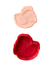 Load image into Gallery viewer, Farm animals head face cookie cutters debosser chicken horse lamb cow pig Moo