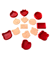 Load image into Gallery viewer, Farm animals head face cookie cutters debosser chicken horse lamb cow pig Moo