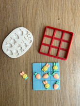 Load image into Gallery viewer, Noughts ans crosses Cookie Cutter Stamp Easter carrot rabbit mould