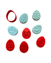 Load image into Gallery viewer, Mini easter cookie cutter fondant egg hunt cookie