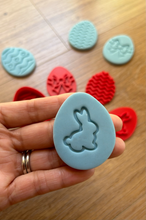 Load image into Gallery viewer, Mini easter cookie cutter fondant egg hunt cookie