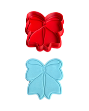 Load image into Gallery viewer, Fairy cookie cutter Stamp mushroom bow girls birthday