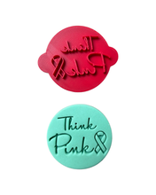 Load image into Gallery viewer, Breast cancer awareness think pink cancer ribbon cutter