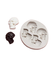 Load image into Gallery viewer, Skeleton head silicone mould Halloween