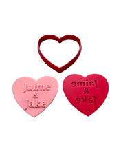 Load image into Gallery viewer, Custom Names Cookie Cutter Stamp Wedding Engagement date