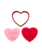 Load image into Gallery viewer, Custom Names Cookie Cutter Stamp Wedding Engagement date