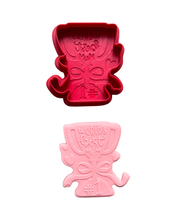 Load image into Gallery viewer, Worlds best mum trophy cookie cutter debosser #1 mother's day