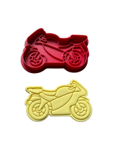 Load image into Gallery viewer, Motorbike Cookie Cutter Stamp glove Classic Race Dirt bike MotoGP Sport Bike trophy Cruiser Off-Road