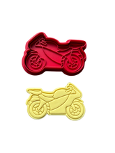 Load image into Gallery viewer, Motorbike Cookie Cutter Stamp glove Classic Race Dirt bike MotoGP Sport Bike trophy Cruiser Off-Road