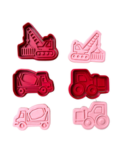 Load image into Gallery viewer, Construction cookie cutter transport embosser - Crane Forklift Concrete mixer/cement truck