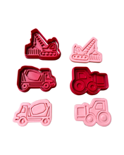 Load image into Gallery viewer, Construction cookie cutter transport embosser - Crane Forklift Concrete mixer/cement truck