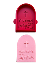 Load image into Gallery viewer, Baptism cross cookie debosser fondant baptism personalised raised stamp gift