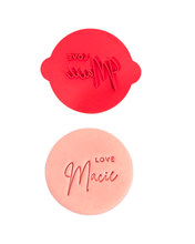 Load image into Gallery viewer, Love Custom Names Cookie Stamp birthday Wedding Engagement