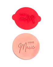 Load image into Gallery viewer, Love Custom Names Cookie Stamp birthday Wedding Engagement