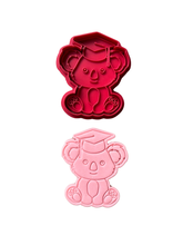Load image into Gallery viewer, Graduation koala Cookie Cutter Stamp cap hat