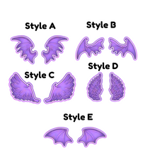 Load image into Gallery viewer, Wings Cookie Cutter Stamp Dragon wings Swan wings animals wings bat wings
