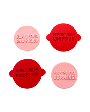 Load image into Gallery viewer, NAIDOC week debosser cookie raised stamp Aboriginal first nations keep the fire burning Blak Loud Proud