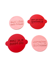 Load image into Gallery viewer, NAIDOC week debosser cookie raised stamp Aboriginal first nations keep the fire burning Blak Loud Proud