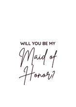 Load image into Gallery viewer, Will you be my bridesmaids maid of honor groomsman Cookie Cutter Stamp wedding