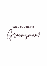 Load image into Gallery viewer, Will you be my bridesmaids maid of honor groomsman Cookie Cutter Stamp wedding