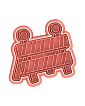 Load image into Gallery viewer, Road Construction Tools Equipment cookie cutter embosser father's day Barricade traffic cone wheelbarrel