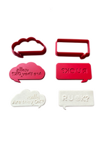 Load image into Gallery viewer, R U Ok? Cookie cutter debosser fondant Are you really ok?RUOK?