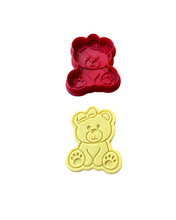 Load image into Gallery viewer, Baby bear cookie cutter boy girl bow tie Baby shower