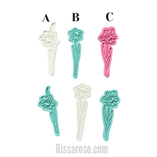 Load image into Gallery viewer, Daffodil full length flower cookie stamp cutter