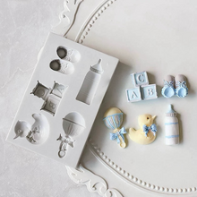 Load image into Gallery viewer, Baby Shower Silicone Mould - Moon Stars, Cloud and ABC block, baby shoes, rubber duck
