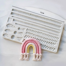 Load image into Gallery viewer, Hemp Rope Tassel Macrame Silicone Mold Fondant Cakes Decorating Mould Boho Chic Bohemian