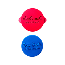 Load image into Gallery viewer, Merry Christmas Cookie Debosser cookies for Santa dear Santa I can explain popped stamp