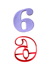 Load image into Gallery viewer, Number 0-9 Cookie Cutter Stamp classic font Mini Large jumbo size