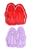 Load image into Gallery viewer, Traditional Christmas Nativity Scene Cookie Cutter Stamp Merry Christmas Baby Jesus Cross