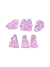 Load image into Gallery viewer, Traditional Christmas Nativity Scene Cookie Cutter Stamp Merry Christmas Baby Jesus Cross