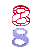 Load image into Gallery viewer, Number 0-9 Cookie Cutter Stamp classic font Mini Large jumbo size