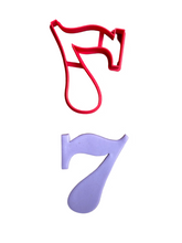 Load image into Gallery viewer, Number 0-9 Cookie Cutter Stamp classic font Mini Large jumbo size
