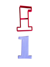 Load image into Gallery viewer, Number 0-9 Cookie Cutter Stamp classic font Mini Large jumbo size