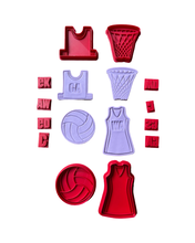 Load image into Gallery viewer, Netball dress bibs cookie cutter netball net Sport Top Jersey position
