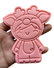 Load image into Gallery viewer, Christmas Reindeer girl Xmas baby Cookie Cutter Stamp Rudolph