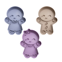 Load image into Gallery viewer, Christmas Gingerbread man cookie cutter boy girl Cookie Cutter Stamp DIY Tools Clay Soap
