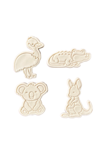 Load image into Gallery viewer, Australian Animals Cookie Cutter Stamp Koala Crocodile Kangaroo Platypus Wombats Emu Tasmanian Devil Cockatoos